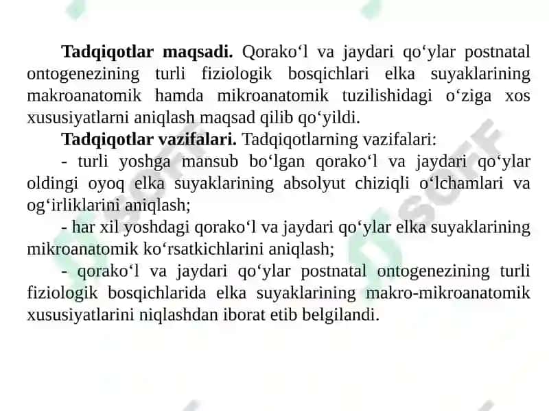 TURLI YOSHDAGI QO‘YLAR ELKA SUYAGINING MAKRO-MIKROANATOMIK TUZILISHINING O‘ZIGA XOS JIHATLARI 4
