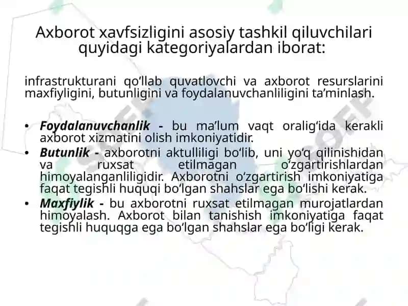 Texnik va Texnologik Jarayonlarda Axborot Xavfsizligi Ta’minlash 4