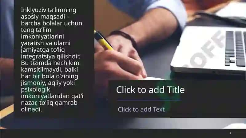 Inklyuziv ta`lim tizimi rivojlangan mamlakat ta`lim tizimini o`rganish 4