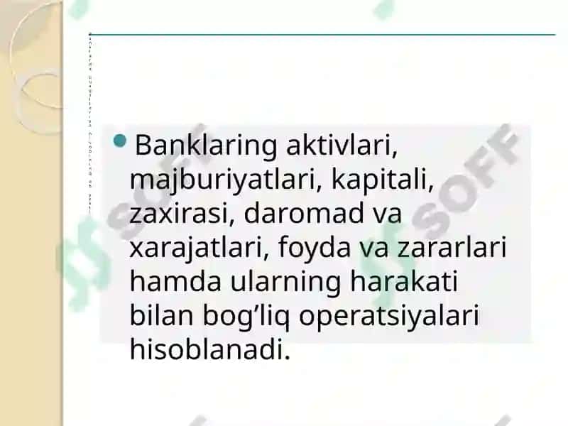 Banklardabuxgalteriya hisobini tashkil qilishasoslari 4