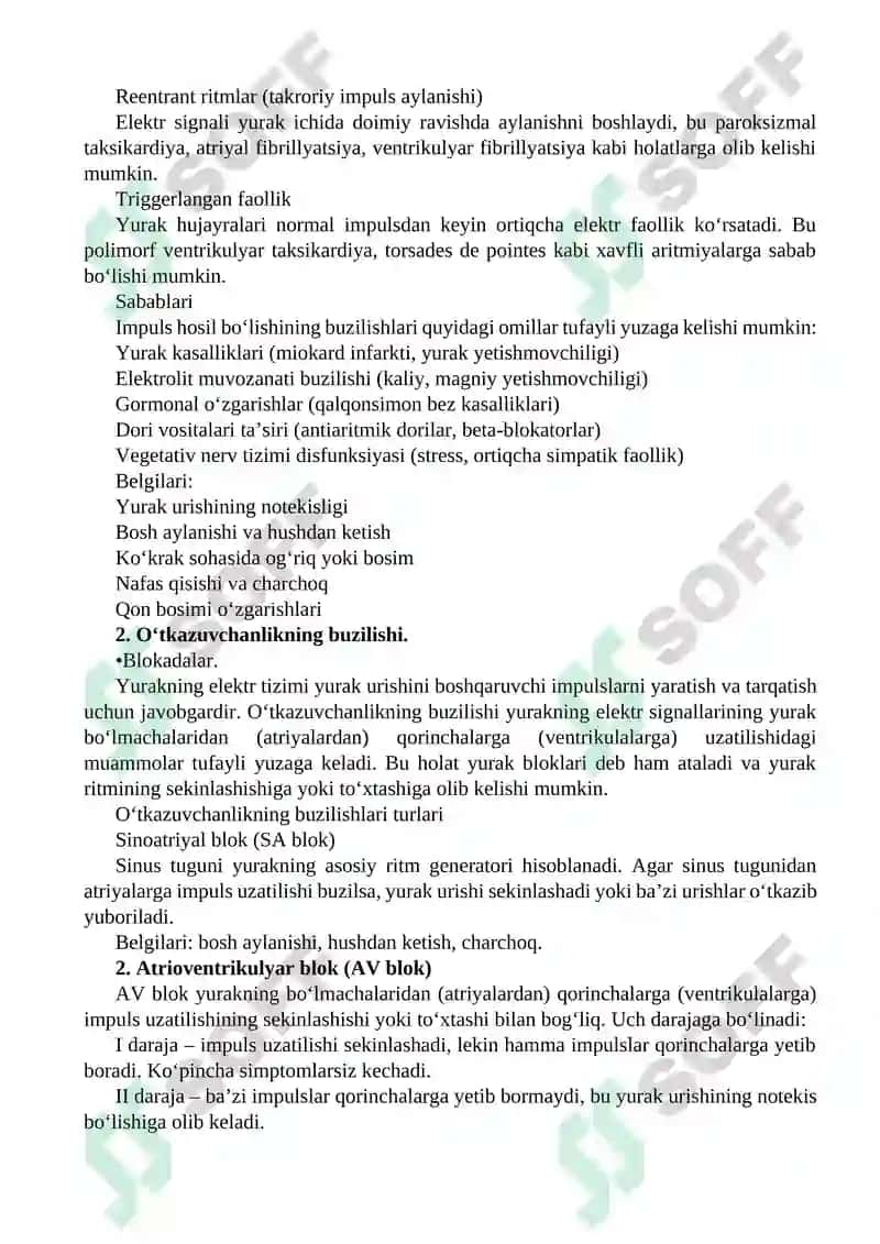 Yurak qo'zg'aluvchanligi buzilishi Patofiziologiyasi 4