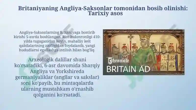 Britaniyaning Angliya-Saksonlar tomonidan bosib olinishi 4