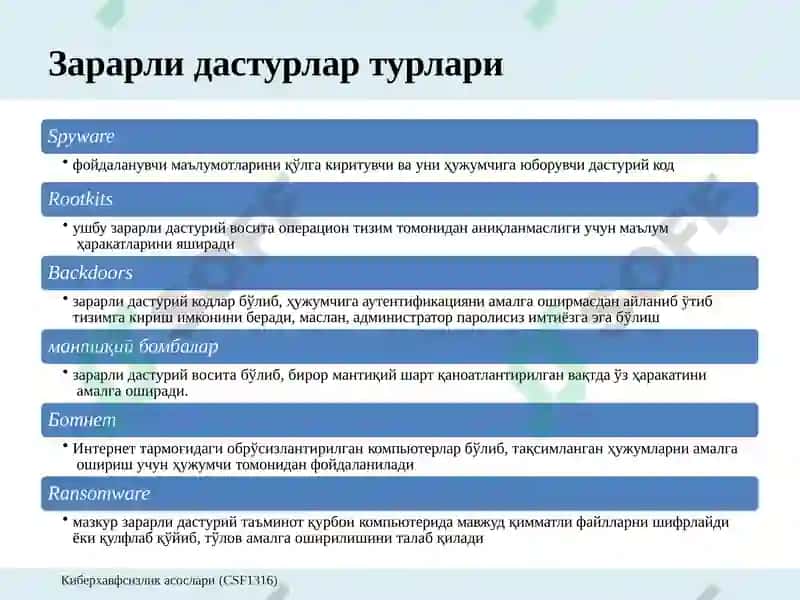 Зараркунанда	дастурий  таъминотлар 4