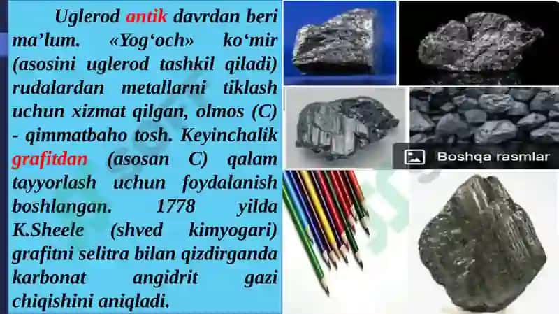 Uglerodning xossalari 4