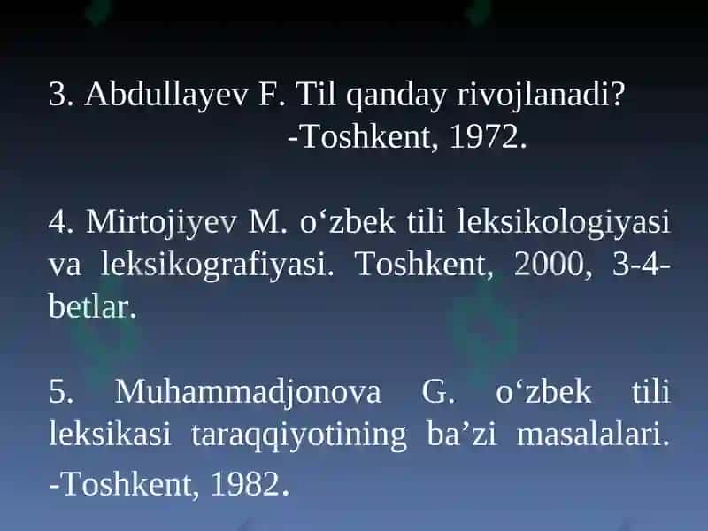 Leksikologiya. Frazeologiya. Leksikografiya 4