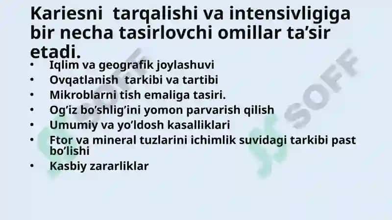 Tishkariesi(cariesdentis) 4