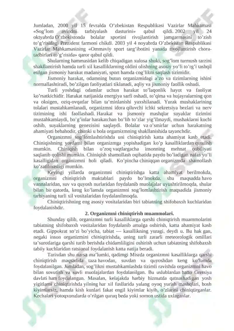 Yosh anatomiyasi, fiziologiyasi va gigiyenasi 4