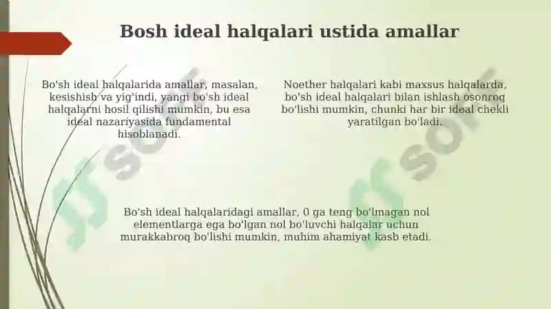 Bosh ideallar halqasi 2 4
