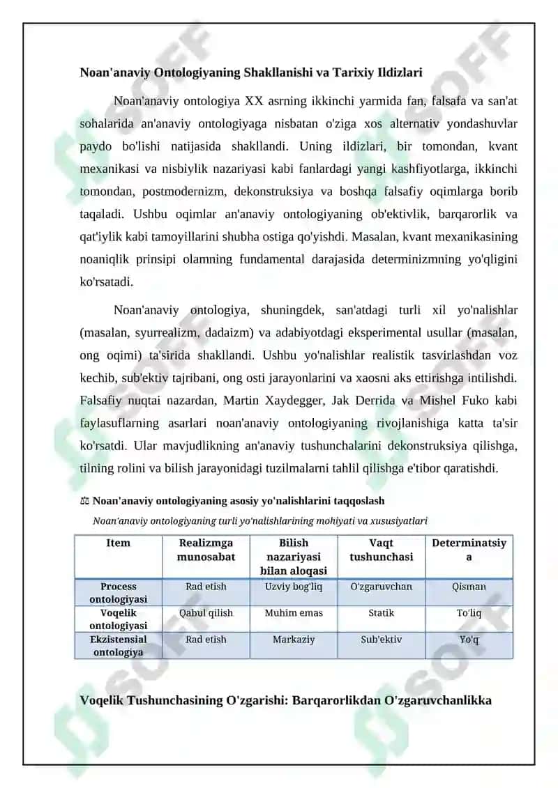 Noan'anaviy ontologiyaning mohiyati va asosiy tamoyillari 4