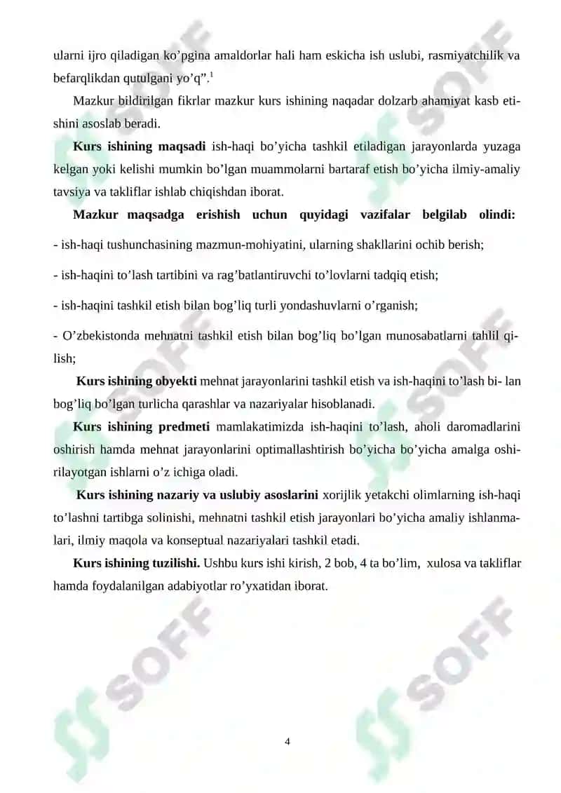 Ish haqini tashkil etishning asosiy shakllari 4