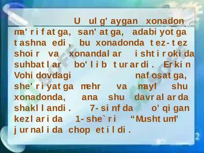 O’zbegimning asli shoiri 4
