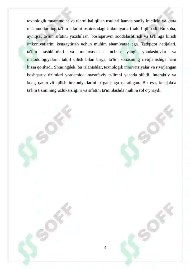 Masofaviy Talimni Tashkil Etish va Boshqarish 4