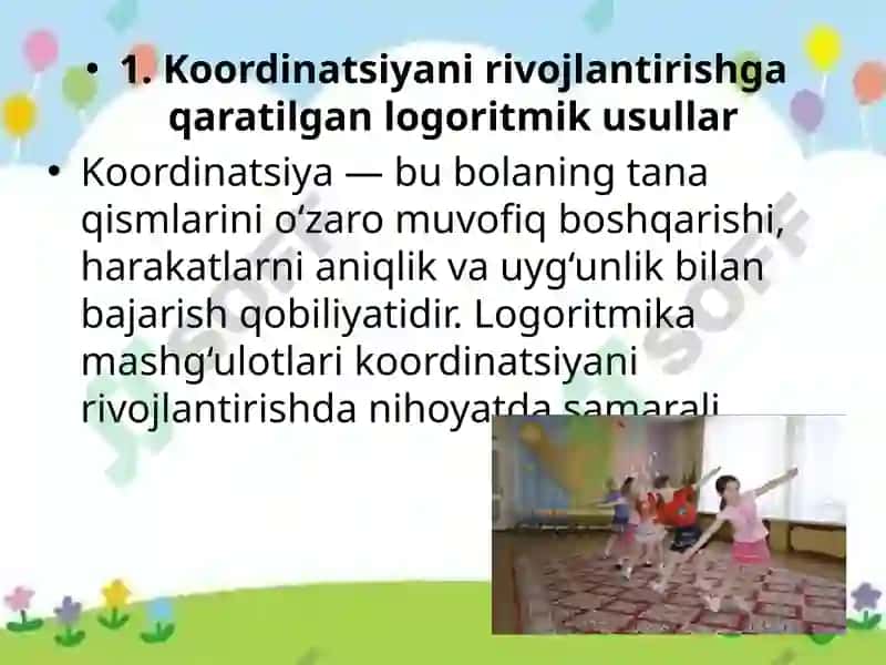 Logoritmika mashg'ulotlari 4
