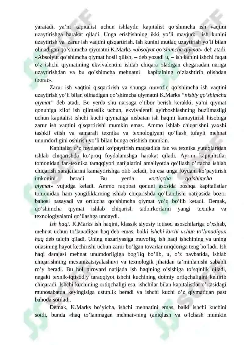K.Marks iqtisodiy ta'limotining umumiy tavsifi 4