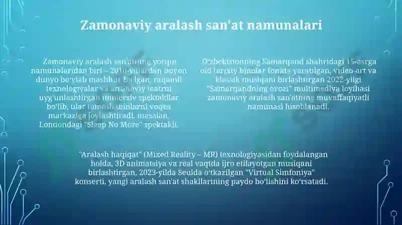 Lafziy san‘atlari. Qorishiq san‘atlari 4