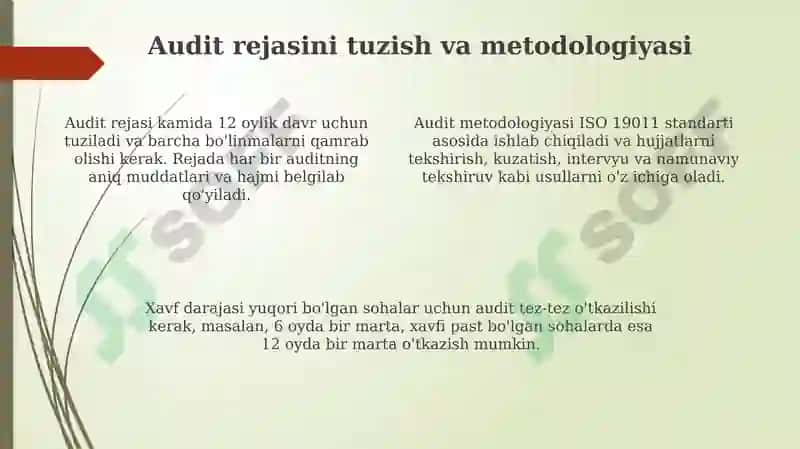 Mehnat muhofazasi boʻyicha ichki audit tashkiliyotish 4