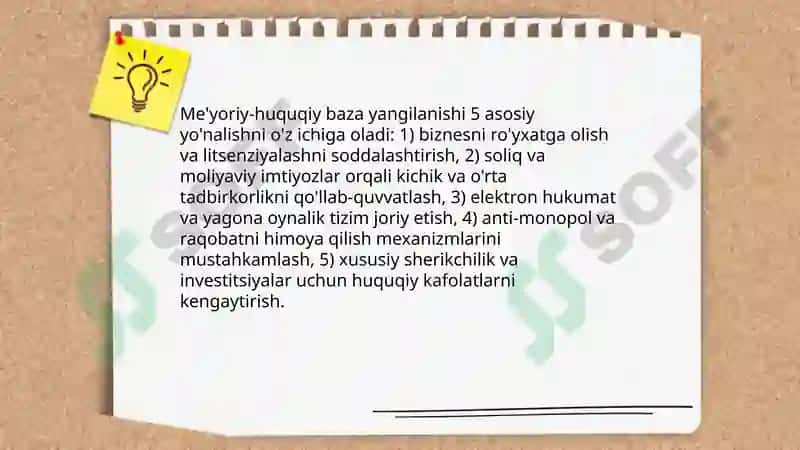 Davlat siyosati va strategiyasi tadbirkorlikni qo'llab-quvvatlash 4