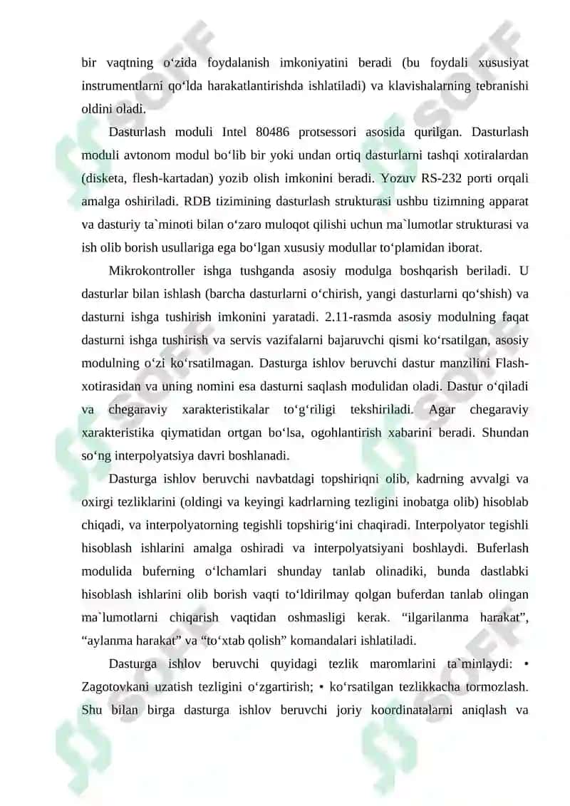 Avtomatlashtirilgan RDB texnologik jihozlari 4