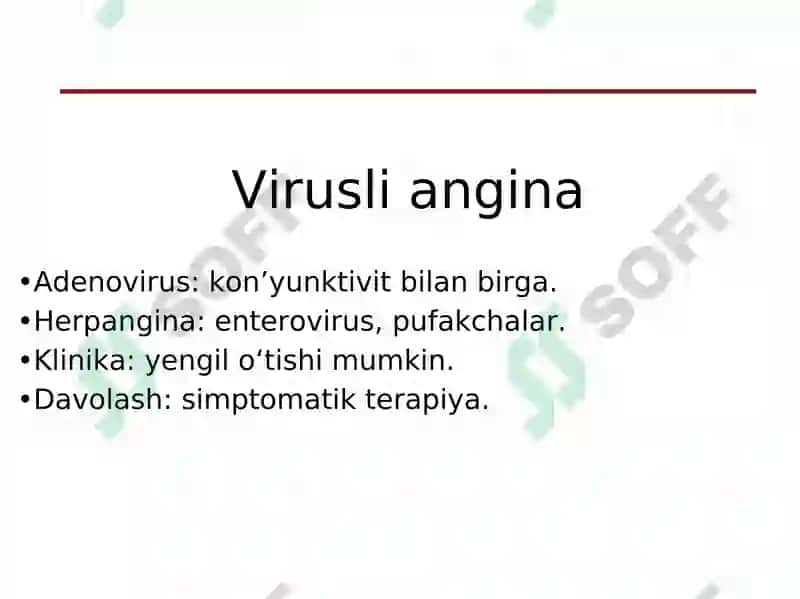 Anginalar, Atipik Pnevmoniya va Diareyalar 4