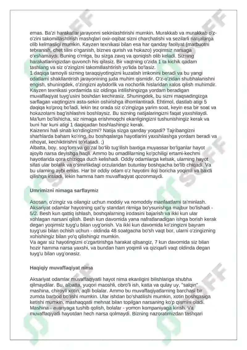 Kayzen Tizimi 4