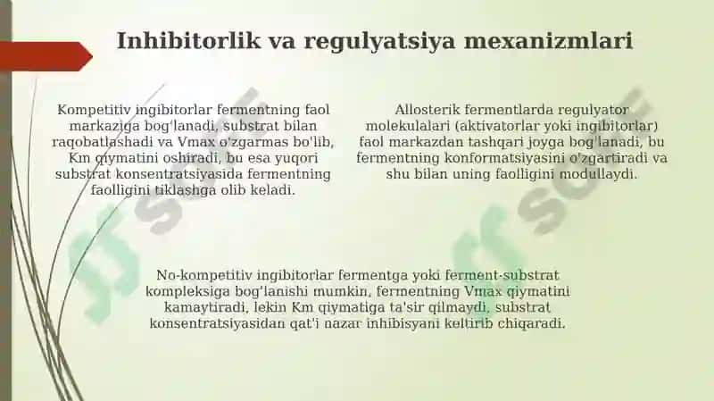 Biologik jarayonlar kinetikasi 4