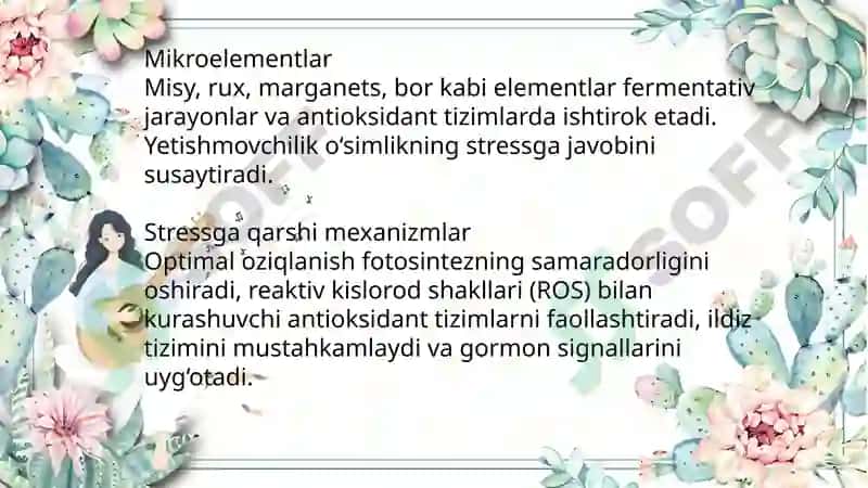 O‘simlik chidamliligiga oziqlanish sharoitining ta’siri 4