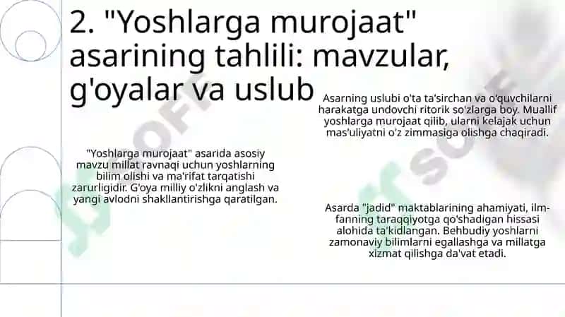 Behbudiyning “Yoshlarga murojaat” va “Muhtaram yoshlarga murojaat” 4