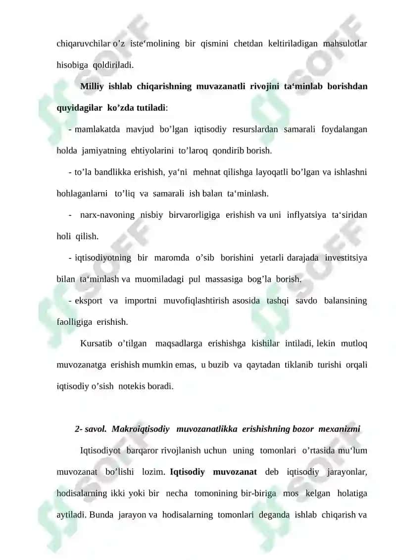 Milliy iqtisodiyotning nisbatlari va muvozanati 4