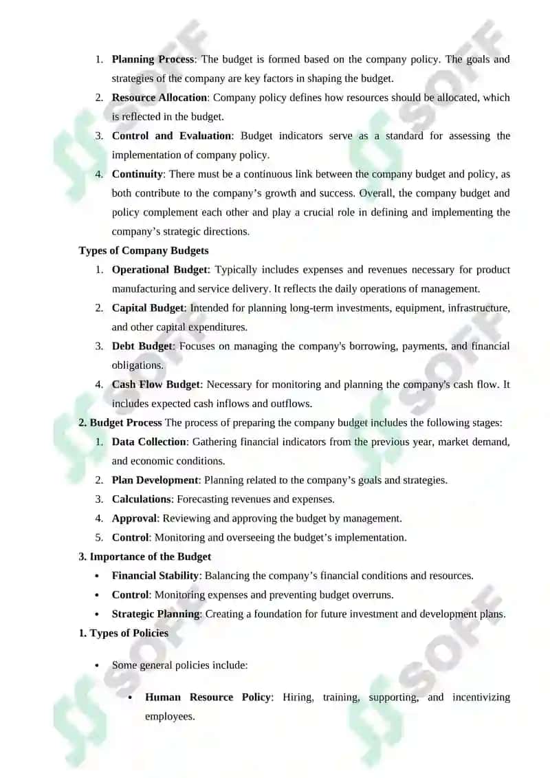 Budget and Policy in Enterprise Strategic Objectives 4