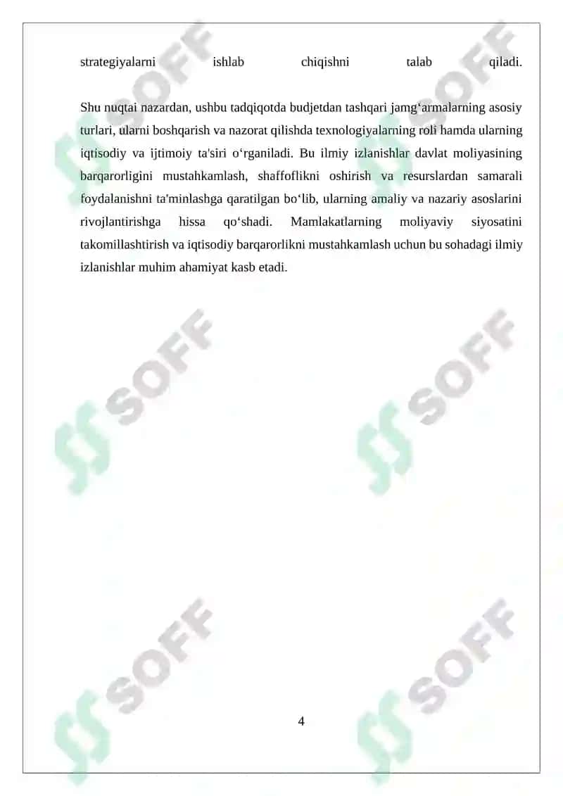 Budjetdan tashqari jamgʻarmalarning asosiy turlari va funktsiyalari 4