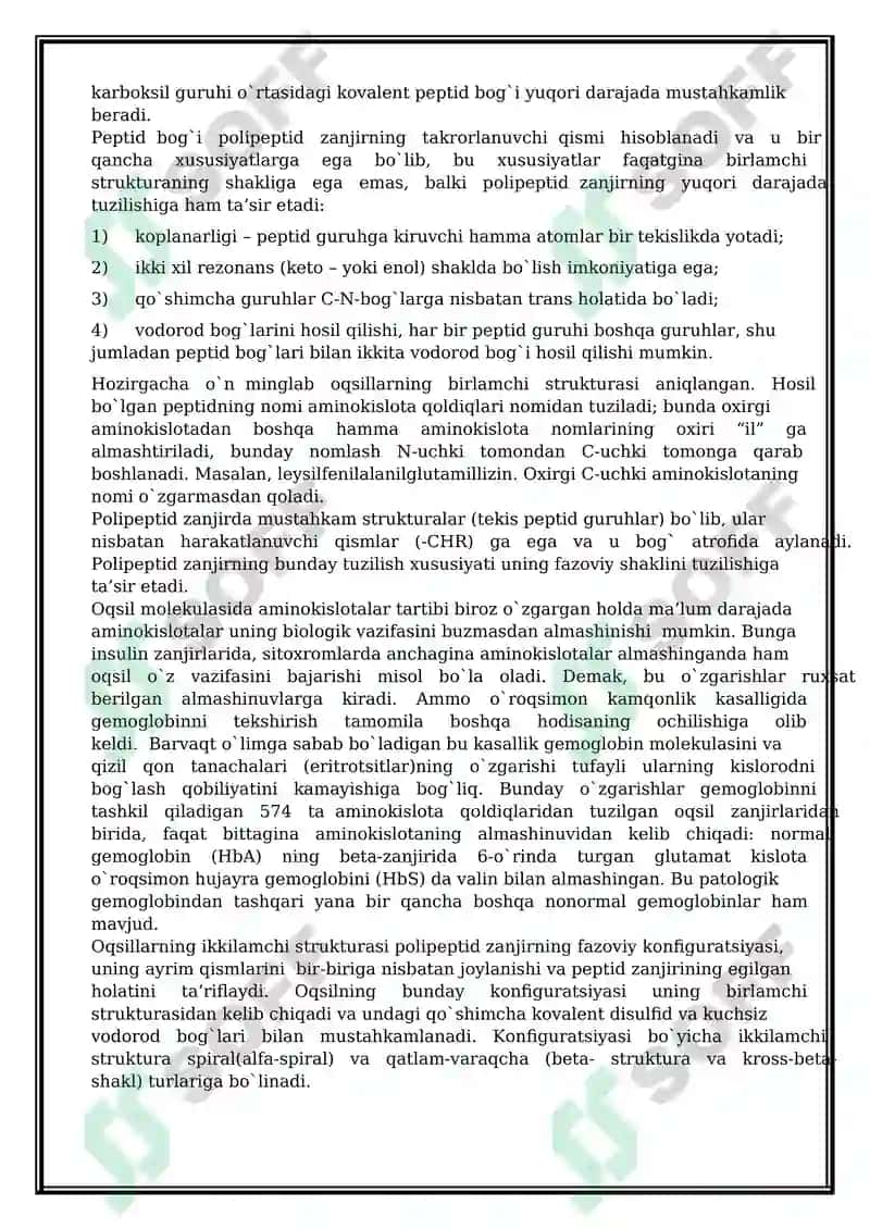 Aminokislotalar alamshinuvi buzilishi bilan kechuvchi kasalliklar 4