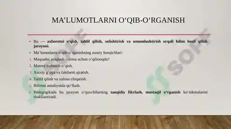 Pedagogik adabiyotlar lug'at ma'lumotlarni o'qib o'rganish orqali metodika fan metodikasi o'qish metodikasi tushunchalarining mohiyatini ochib berish 4
