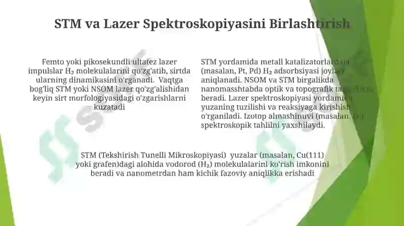 Vodorod molekulasi, lazerlar va ularning qoʻllanilishi, Tunnel mikroskopi 4