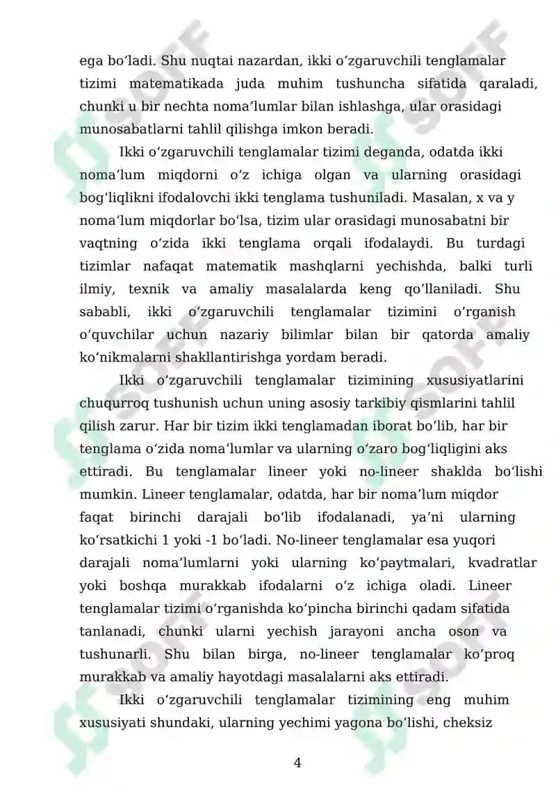 Ikki o'zgaruvchili tenglamalar tizimi 4