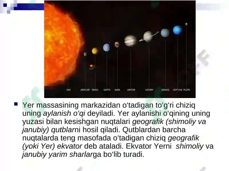 Yerning Quyosh atrofida aylanishining geografik oqibatlari 4