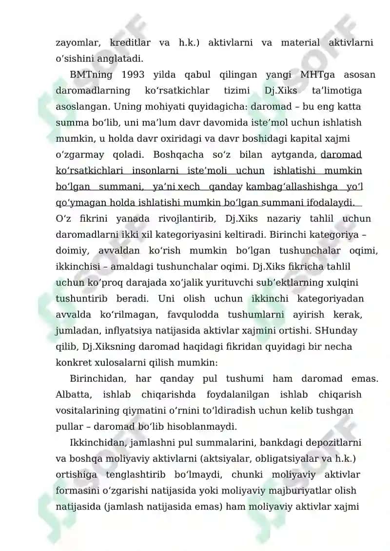 Yangi milliy hisoblar tizimida Dj.Xiksning ta'limotiga kiritilgan aniqliklar 4