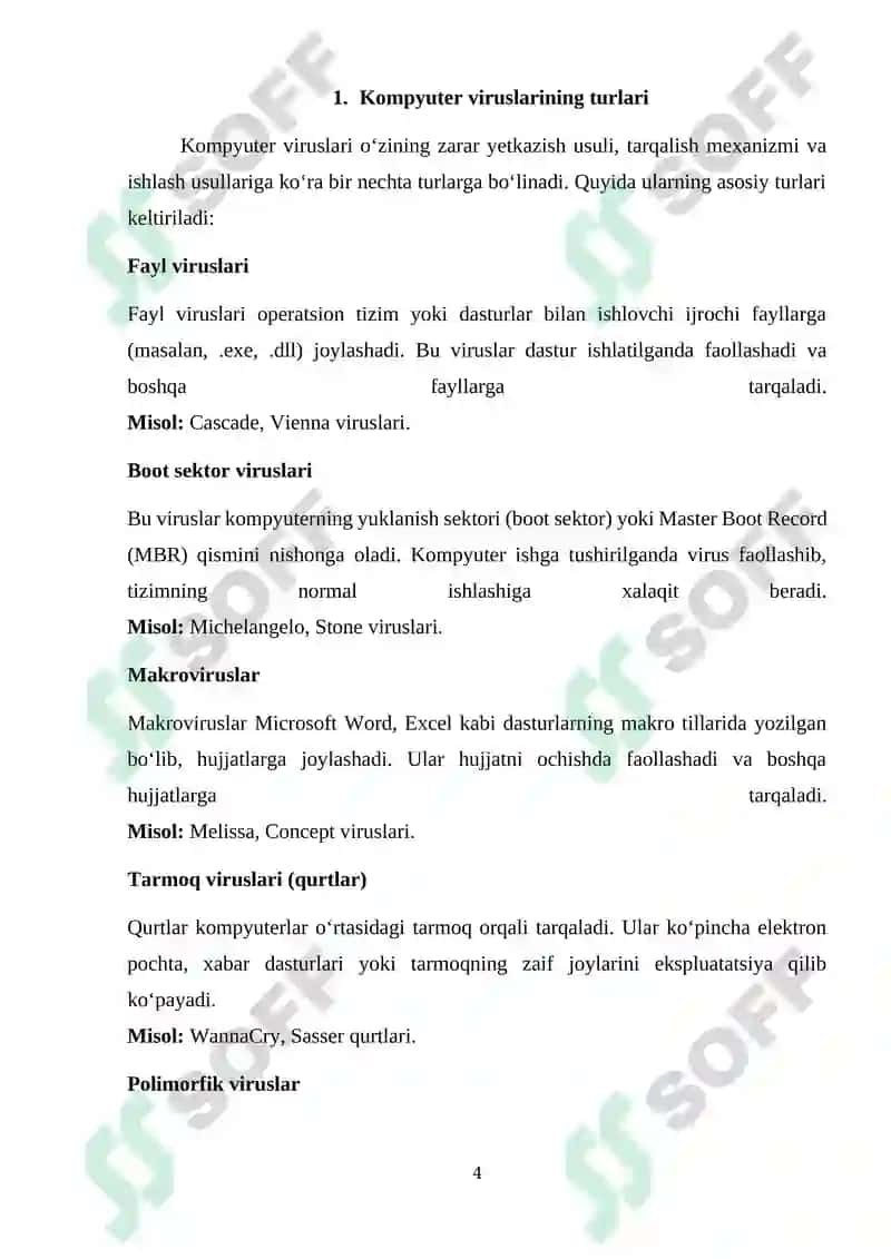 Konpuyutr viruslari va ulardan himoyalanish 4