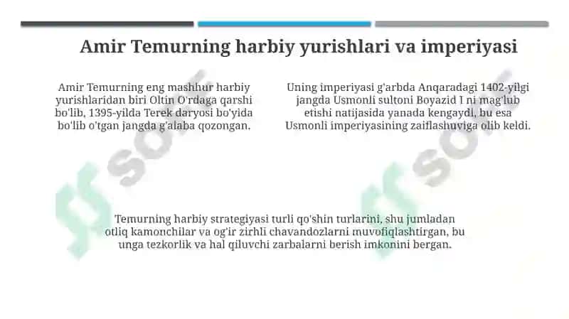 Amir Temurning hayoti va faoliyati 4