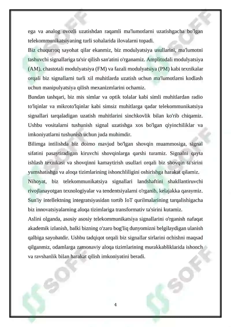ASOSIY BIRLAMCHI TELEKOMMUNIKATSIYA SIGNALLARI 4