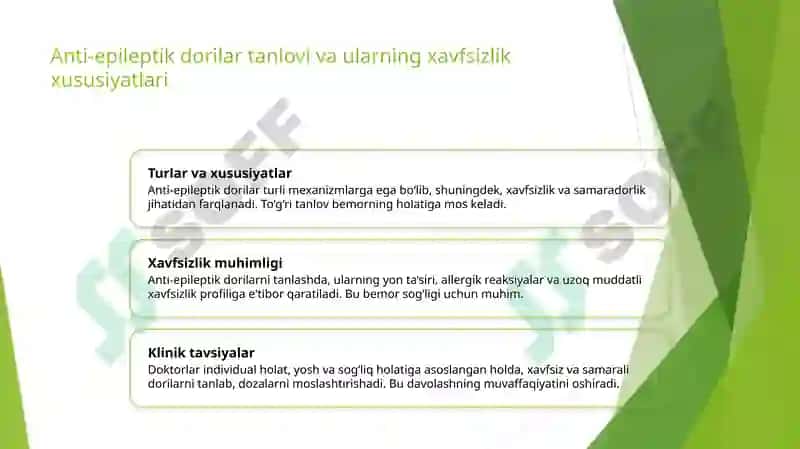 Epilepsiyaga qarshi vositalar. Litiy tuzlari.Sedativ vositalar 4