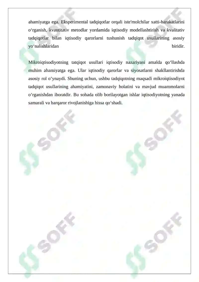Mikroiqtisodiyotning Tatqiqot Usullari 4