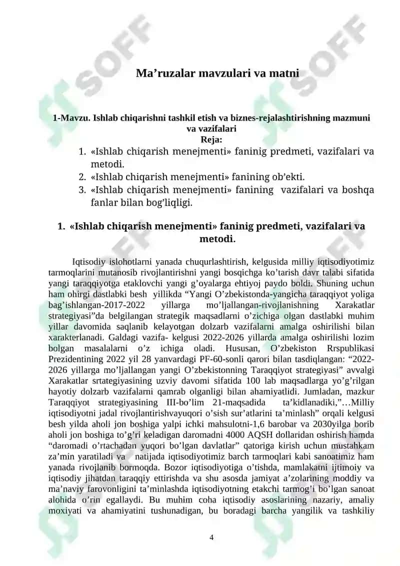 Ishlab chiqarish menejmenti 4