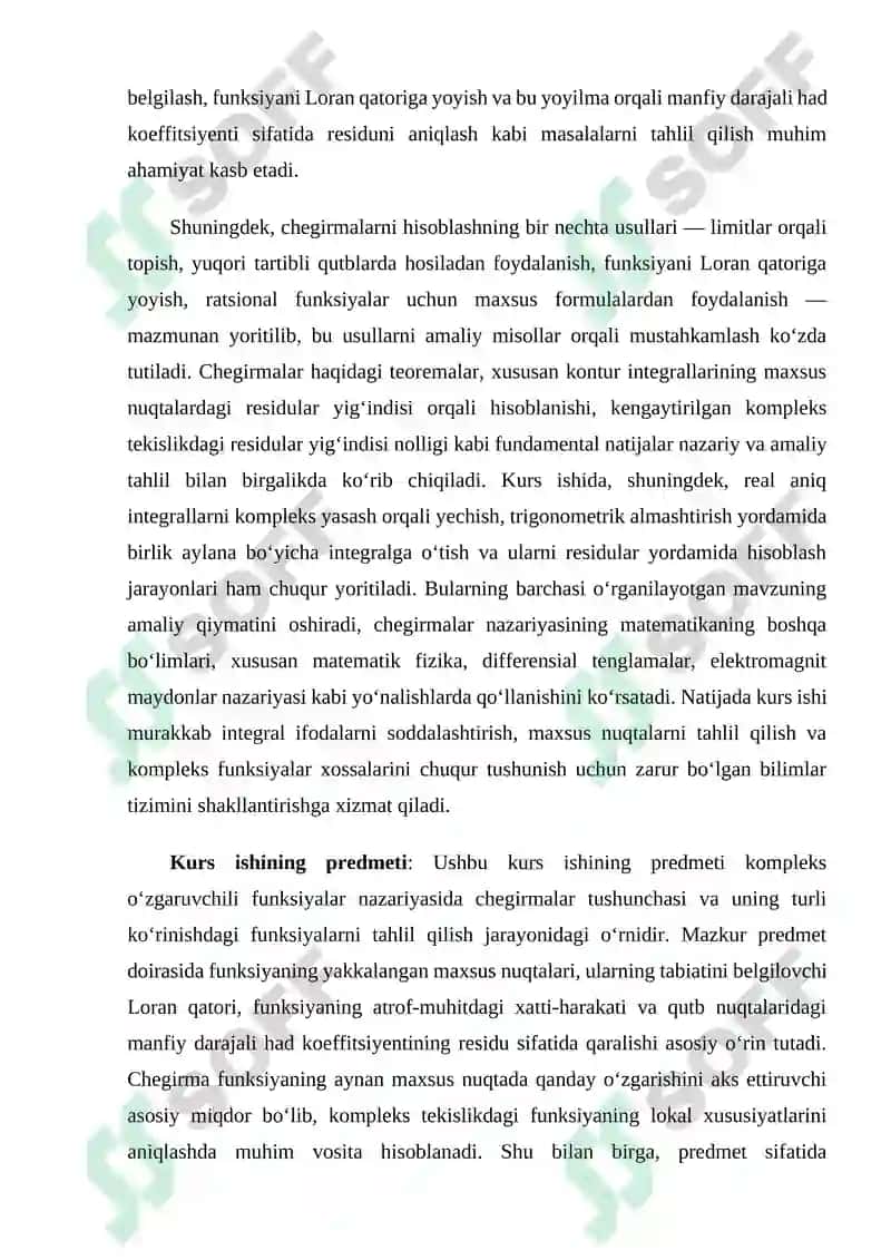 Chegirmalar nazariyasi va uning tadbiqlari. 4