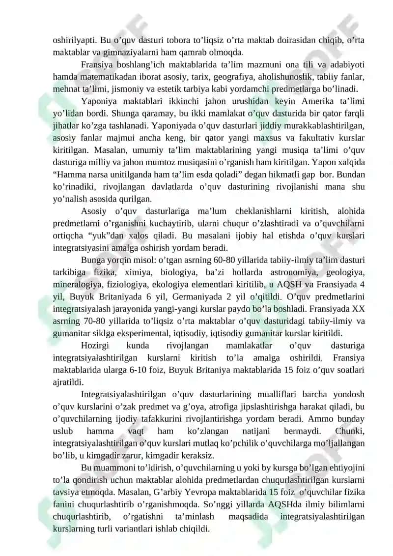 Jahon mamlakatlarida ta’limni integratsiyalash masalalari 4