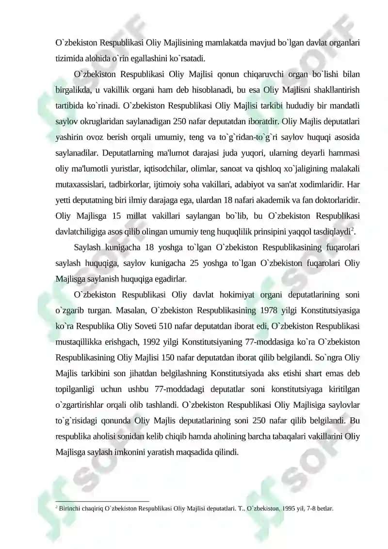 O`zbekiston Respublikasida zamonaviy davlat hokimiyati vakillik organlarining tarixi va rivojlanish bosqichlari 4