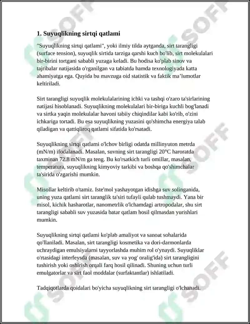 SUYUQLIKNING SIRTQI QATLAMI 4