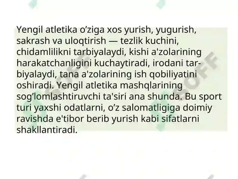 Yengil atletika mashg’ulotlari 4
