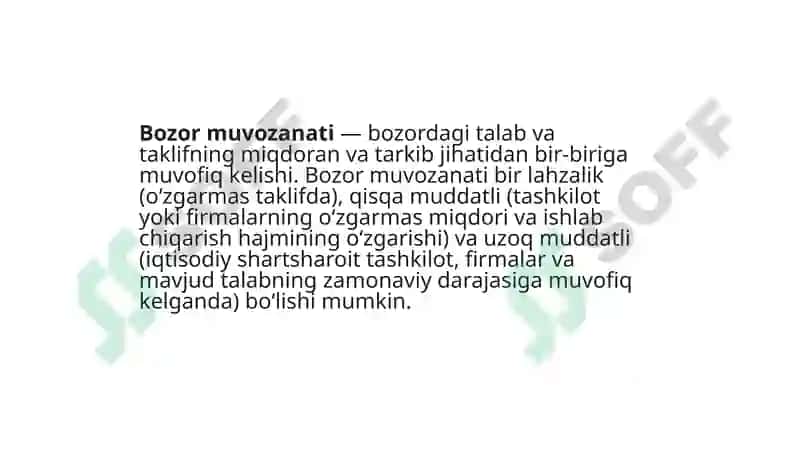 Bozor muvozanati 4
