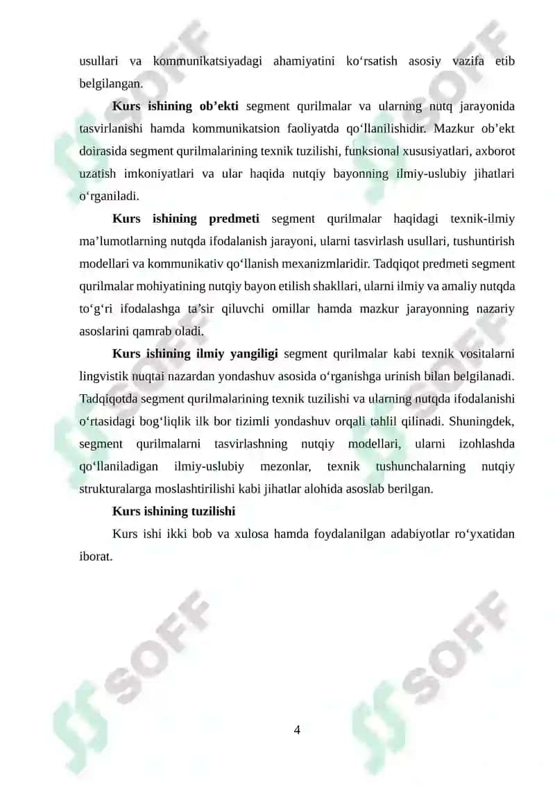 Oʻzbek tilida "Segment qurilmalar" tushunchasi va uni nutqda ifodalanishi 4