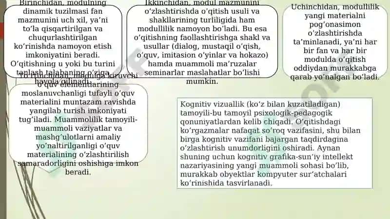 MОDULLI TА’LIM TЕХNОLОGIYASI. 4